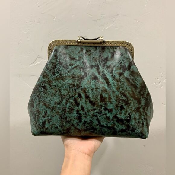 Vintage Handmade Genuine Premium Leather Push Lock Clutch/Shoulder Bag/Crossbody - Picture 8 of 16